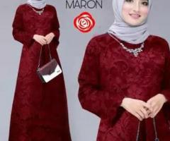 Dress Brukat Muslim Wanita - Gambar 4/4